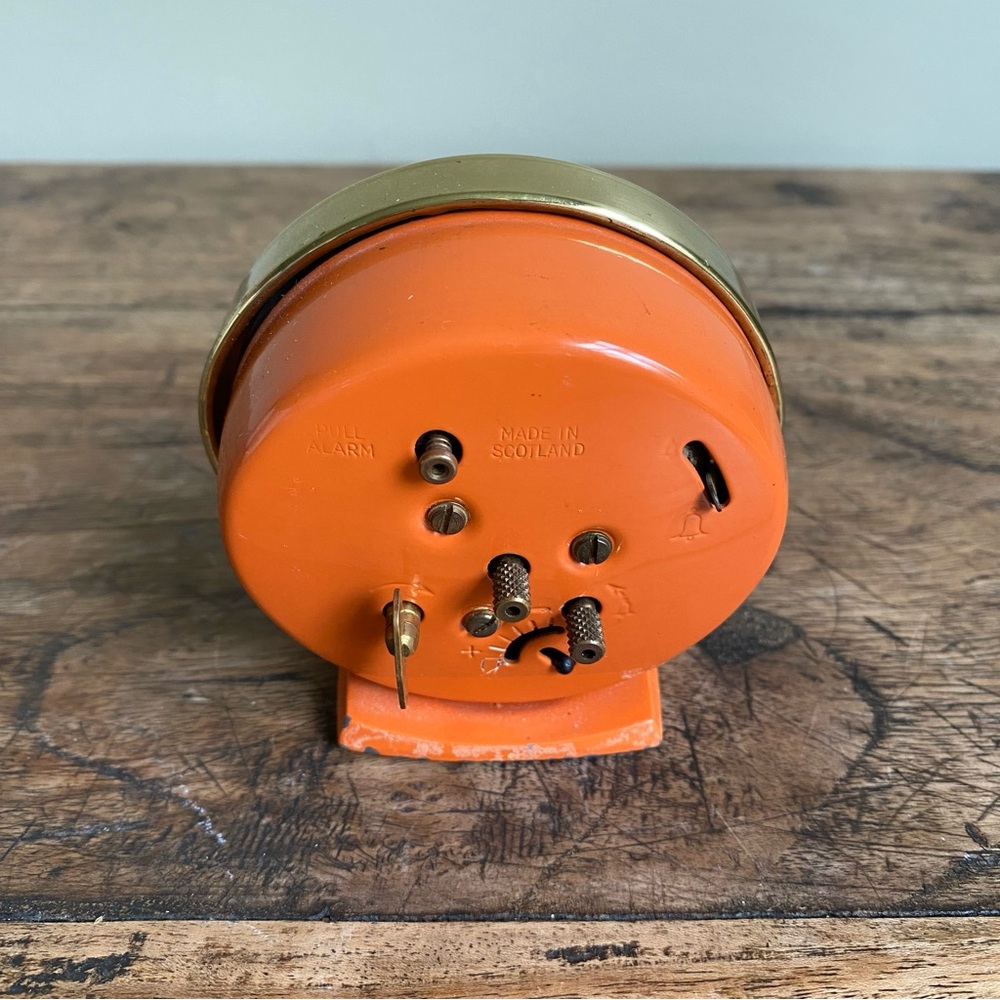 Vintage Westclox Baby Ben Alarm Clock Orange 1960s Scotland - Picture 4 of 5